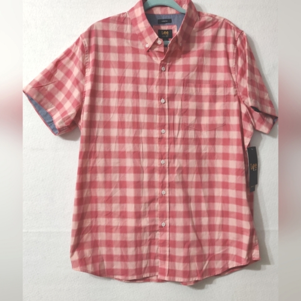 Lee Short Sleeve Shirt Style‎ LM13SW251 Dusty Coral Color Size L